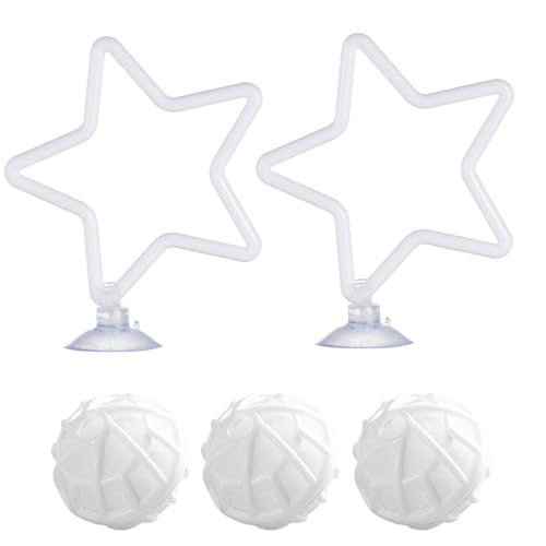 Jouets d'enrichissement Betta – Anneau d'exercice interactif en 2 pièces, anneau d'exercice pour poisson avec balles filtrantes – pour l'entraînement au...