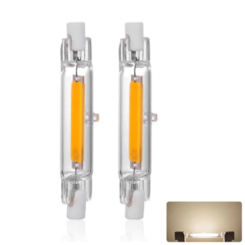 Lampadine LED R7S 78mm 15W, Dimmerabile, 1500LM, Bianco Naturale 4000K, Sostituisce Alogena 150W, Doppia Estremità COB Luce Lineare Proiettore, 2 Pezzi