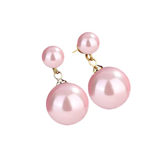 Ocean Shell Pearl Dangle Double Beads Pearl Earrings for Women Multicolor Fashion Jewelry Gift - Main Image
