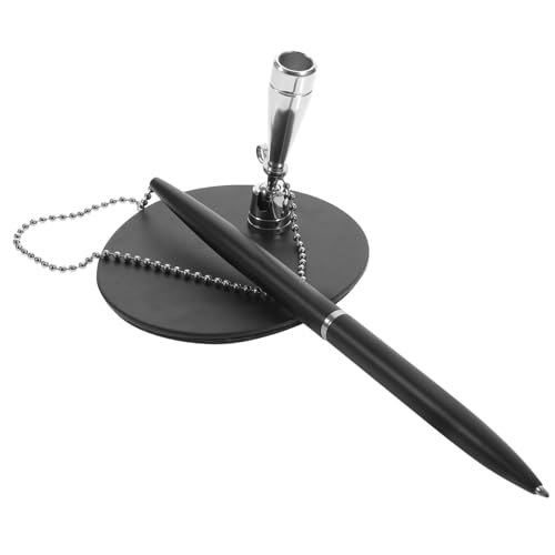 Happyyami ホテル ビジネス対応 耐摩耗性サインペン スタンド付き卓上固定署名ペン 滑らかな書き心地 クイックドライインク使用