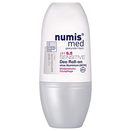 numis med Deo Roll-on ph 5.5 Sensitive für sensible, feuchtigkeitsarme & zu Allergien neigende Haut, 50ml