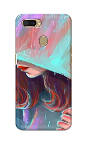 Image of PRINTFIDAA Pretty Woman Under The Umbrella Painting Printed Designer Hard Case for Oppo A7 / Oppo A5s / Oppo A12 / Oppo A11k / Oppo A12s / CPH1909 Back Cover -(e) RPM1007