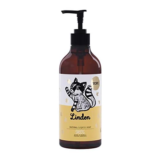 Yope Liquid Soap; 500ml; Naturlig Handtvål; Linden; Omedelbart för extremt torra händer; 98% Tillverkad av naturliga ingredienser; Vegan; SLS & Paraben Free; Cruelty Free; PAO
