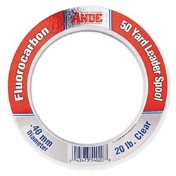 Ande Fluorocarbon Fishing Lines, Pink, 25 lb/50 Yard