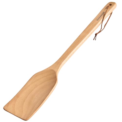 Catálogo de Ollas para cerveza los mejores 10. 48 Espátula de madera extra larga – Paleta de remoción resistente de 18 pulgadas para cocinar en ollas grandes y decoración de pared, cuchara grande para cocinar cajún, cerveza,...