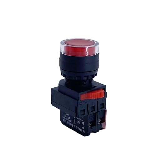 Interrupteur bouton-poussoir 22mm LA38 autobloquant blanc 220V en lot de 10 pièces durables