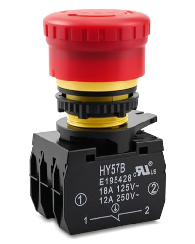 HY57B Industrial Emergency Stop Switch Push Button Switch Fit for Industrial Electrical Appliances Equipment