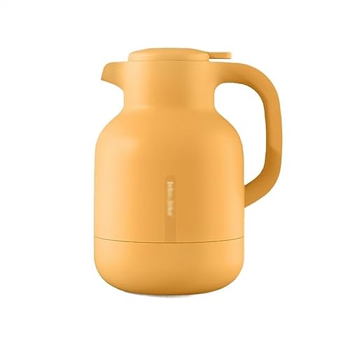 Jarra Térmica Hervidor térmico de gran capacidad for el hogar, termo aislado, hervidor de agua, recipiente de aislamiento, termos con revestimiento, botella de agua caliente Botella de Agua(Yellow,2L)