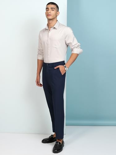 Image of Highlander Men's Slim Fit Formal Shirt | Solid Formal Shirt for Men | Comfortable Fabric | Stylish Design for Everyday Use & Office Wear