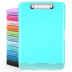 Sooez Clipboards with Storage, High Capacity Clip Boards 8.5×11 with Storage, Heavy Duty Nursing Clipboard Folder, Plastic Clipboard with Pen Holder for Women Teachers Work, School & Office Supplies