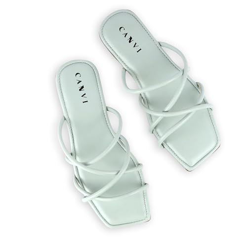 Image of CANVI Stylish | Fancy | Comfortable Slide Sandals Slip On Flat Flip Flop Thong Sandals Casual Sandals Ethnic Flats Sandals for Women and Girl