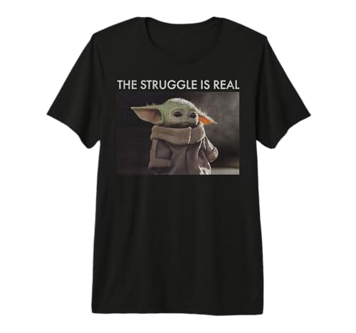 T-shirt The Mandalorian Star Wars vêtement geek imprimé enfant Grogu coton noir