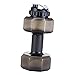 Aymzbd Large Capacity PETG Dumbbell Water Bottle for Outdoor Use, 2200ml Black