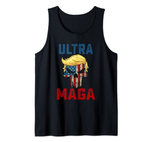 ULTRA MAGA Skull 4 luglio Orgoglioso Pro Trump