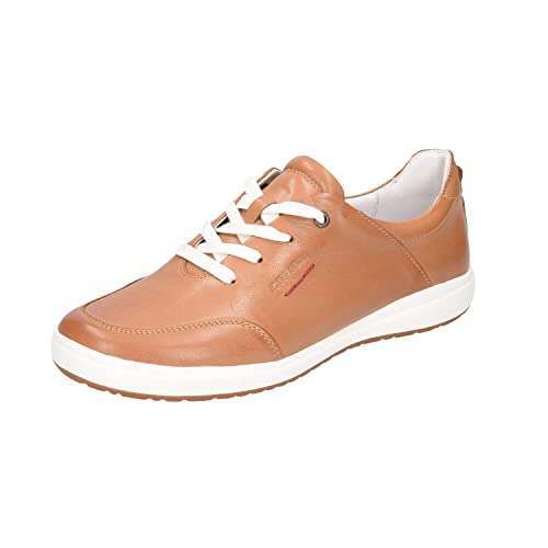 Josef Seibel Damen Low-Top Sneaker Caren 41,Weite G (Normal),Wechselfußbett,Turnschuhe,Laufschuhe,schnürschuhe,schnürer,Braun (Camel),42 EU / 8 UK