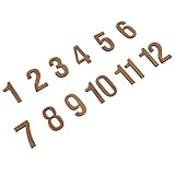 BESPORTBLE 12 Stück Teiliges DIY Uhrenziffern Arabische Zahlen für Wanduhr Reparatur Ersatz Digital Uhr Ziffernblatt Zubehör Selbstklebend für Uhr DIY und Wanduhren