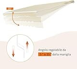 Retractable Outdoor Awning for Balcony 3.6m x 3m Waterproof & UV-Resistant Beige Extendable Arm Canopy Shade for Patio & Terrace Sun Protection Solution - Image 4