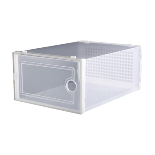VALICLUD Caja De Almacenaje De Zapatos Transparente Tipo CajóN De PláStico Apilable para Organizador De Zapatos En Hogar Y Armario 13X9X5.5 Pulgadas