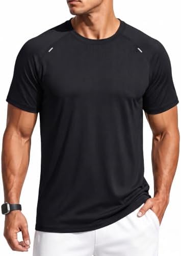 TACVASEN Sport Tshirts Herren Atmungsaktiv Schnelltrocknend Funktionsshirt | Kurzarm Laufshirt, Herren Wandershirt, Sommer Gym Shirt, Tennis Shirt, T-Shirt Herren
