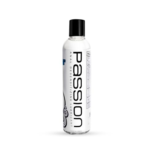 Passion Anal Desensitizing Lube, 8.25 Fl Oz - Maximum StrengthNatural Water-Based Lubricant for...