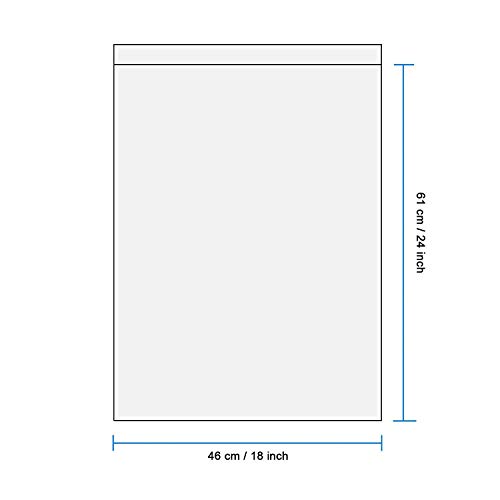 Becko Us DZ002-01 18’’ X 24’’ (100 Count) Self Seal Clear Poly Plastic Bags thumb #4