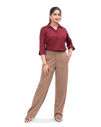 Image of ESTA Women 3 /4 Sleeve Stylish Western Official Formal Shirts Regular fit Shirts for Women