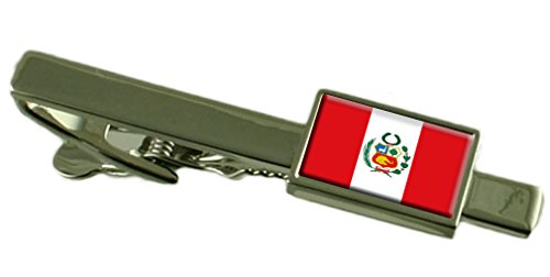 Barra de corbata Perú de alta gama con grabado personalizado de mensaje