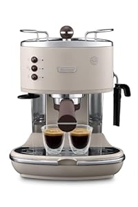 De'Longhi Vintage Icona Traditional Barista Pump Espresso Machine, Coffee and Cappuccino Maker, ECOV311BG, 1.4 liters, Cream