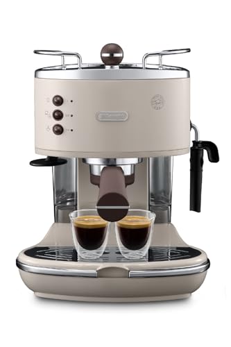 Produktfoto von De'Longhi Icona Vintage ECOV 311.BG – Espresso Siebträgermaschine im RetroLook, Espressomaschine mit manuellem…
