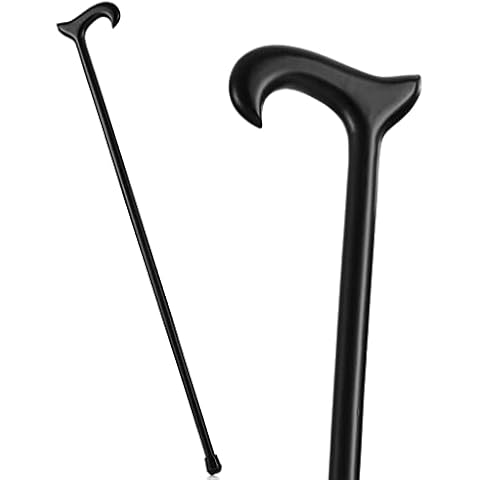 Wooden Derby Cane Walking Stick Black Solid Derby Wooden Walking Sticks For Men With Ferrule, Handmade Wood Cane (93cm) 36.6" Heigh, Disability Aids Walking Sticks Uk, Mobility Aids Walking Sticks Cover