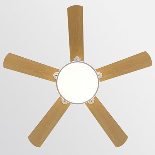 Ventilateur de plafond design en contreplaqué avec plafonnier LED 72W
