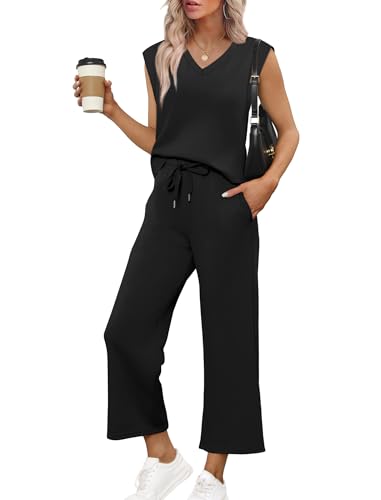 SAMPEEL Two Piece Sets for Women Summer Vacation Travel Outfits Business Casual Outfits Matching Sets Women Clothing