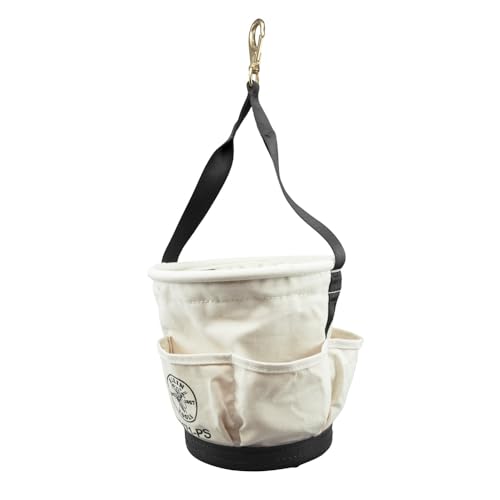Klein Tools Heavy-Duty Tapered Wall Bucket 4 Pockets 5171Ps