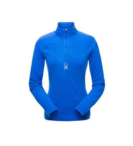 Spyder Women's Shimmer Half Zip T-neck, Turkish Sea/Turkish Sea, X-Small