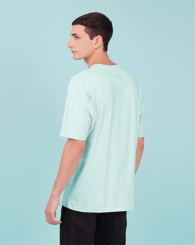 Image of Nusyl Men Solid Oversized t-Shirt - NUMCOTSH0001