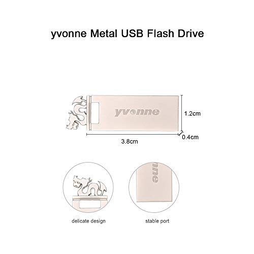 Andoer yvonne Metal USB Flash Drive Pen Drive 32G Memory Stick Pendrives Presente com forma de dragã
