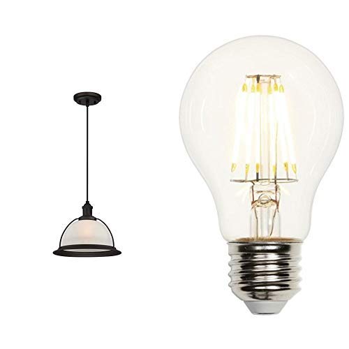 Lámpara de techo elegante en acabado bronce y vidrio difusor con LED