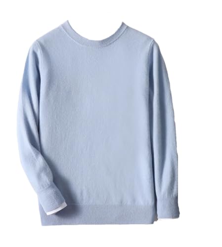 Disimlarl Men Solid Knit Sweater Wool Crewneck Soft Jumpers Long Sleeve Loose Pullover Sweaters