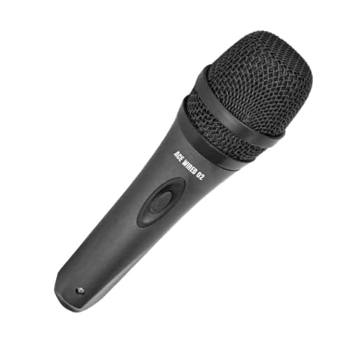Image of VRJTEC Dynamic Microphone Karaoke with Wire, Black | Unidirectional Vocal, Cardioid, Solo Vocals & Karaoke Singing, 2 Meter Cable, Wired Mic 02