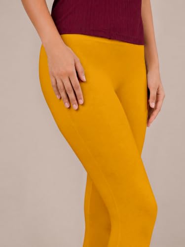 Image of TRENDMALLS Women's Microfiber Elastane Stretch Soft Churidar Length Leggings with Ultrasoft Waistband