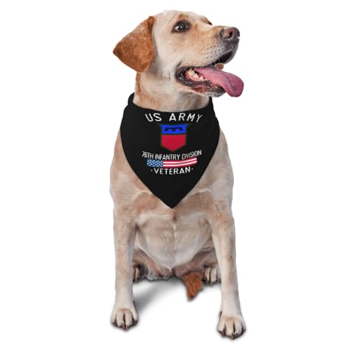US Army 76th Infantry Division Veteran Dog Scarf Pet Bandana Cat Pet Bibs