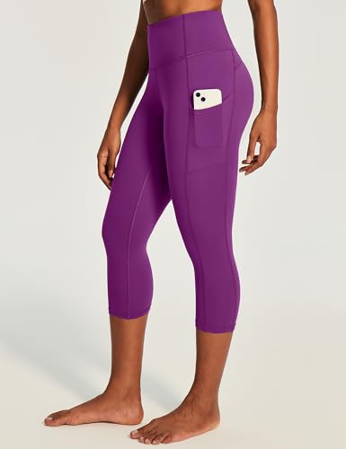 Image of Ewedoos Capri Leggings for Women High Waisted Yoga Pants with Pockets for Women Tummy Control Workout Leggings Yoga Capris