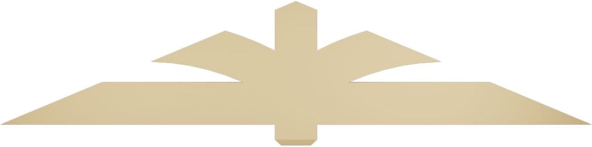 84"W x 17 1/2"H x 4"D x 6"F, 5/12 Pitch, Redmond Signature Urethane Gable Bracket, Primed Tan