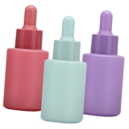 VALICLUD 3 Botellas Con Gotero Para Aceite Esencial Contenedor De Aceite Esencial Botella De Vidrio Con Gotero Botella De Perfume Reutilizable Botella Dispensadora De Aceite Esencial