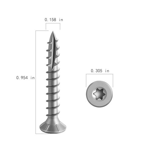 Image of Wensilon #8 * 1 inch 304 Stainless Steel Deck Screws, (634pcs) 2 lbs.Exterior Wood Screws, Rust Resistant epoxy Coated, Bronze, T20 Star Bit