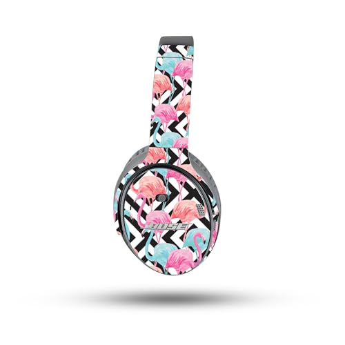 Image of MightySkins Skin Compatible with Bose QuietComfort 35 II Headphones - Pop Flamingo | Protective, Durable, and Unique Vinyl Decal wrap Cover | Easy to Apply, Remove, and Change Styles
