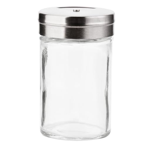 UKCOCO 3 Frascos de Vidrio para Condimentos Tapa Extraíble, Pimentero y Salero para Barbacoa y Cocina, Almacenamiento de Especias Seguro y Fácil de Limpiar, Tarros para Uso Doméstico