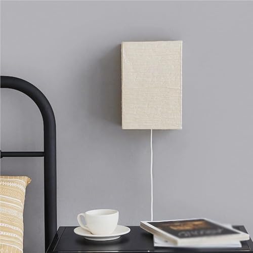 Aplique de pared con luz suave antirreflejos y pantalla de papel para sala de estar 2