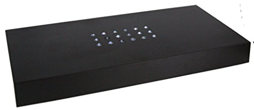 VIP-LASER LED LEUCHTSOCKEL | 18 weiße LED | Farbe Schwarz | Rechteckig | Optimal um Ihren 2D und 3D Glaskristall oder Glasfoto in Szene zu setzen! Abmessungen: 200x100x20mm Cover