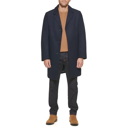 DKNY Men's Wool Blend Notch Collar Coat2
